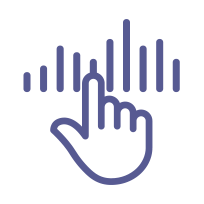 Icon of a hand selecting a portion of a graph updates to the disability data asset, such as data improvement.